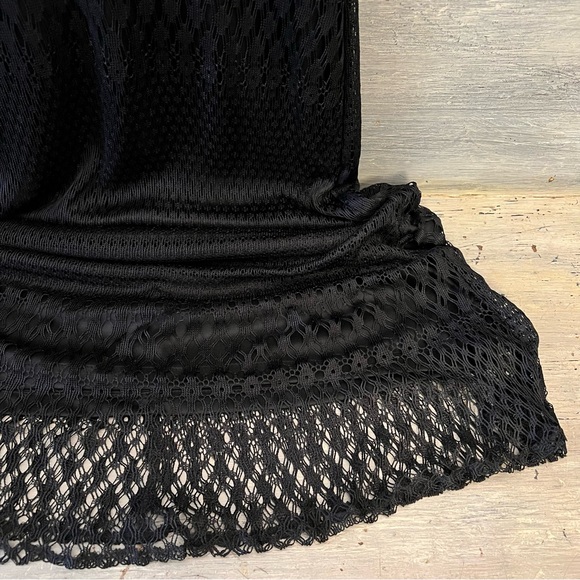 Vintage Breakin Loose Sleeveless Black Lace Full Length Formal Dress Size 5/6 GC - Picture 3 of 8